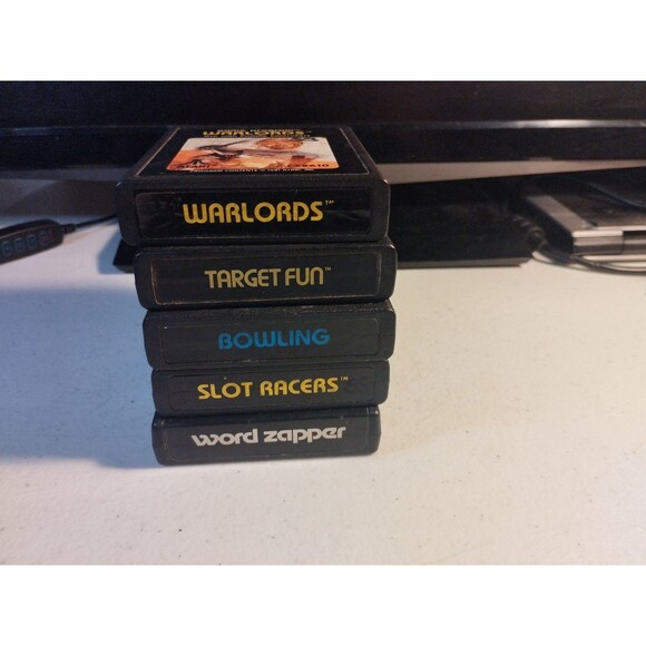 Atari 2600 Lot Of 5 Games - Tested & Work - Word Zapper, Target Fun, Slot Racers - Picture 2 of 3